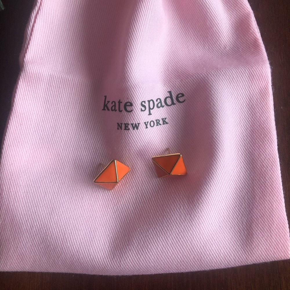 Kate Spade Orange Square earrings